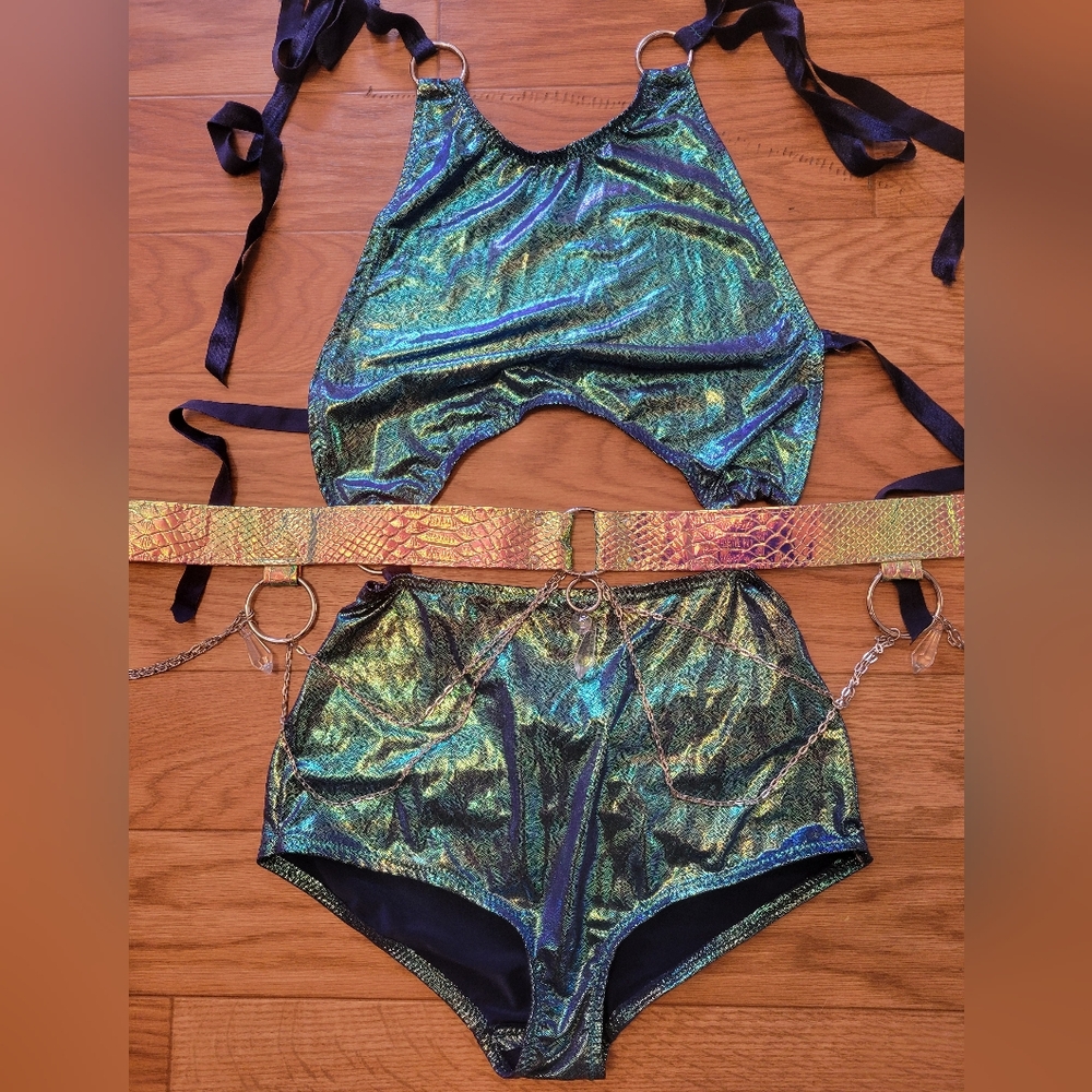 Sirens Of Venus Rave Bodysuit And Harness Belt